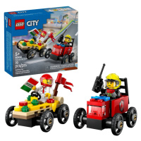 Lego® city 60458 závodní balíček: rozvoz pizzy vs. hasičské auto