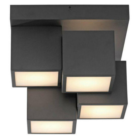 JUST LIGHT LED stropní svítidlo černé tvar kostky s přímým a nepřímým osvětlením do obývacího po