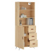 vidaXL Skříň highboard dub sonoma 69,5 x 34 x 180 cm kompozitní dřevo