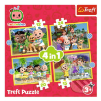 Trefl Puzzle 4v1 - Cocomelon, zoznámte sa s hrdinami / Cocomelon - puzzle z kategorie Maxi dílky