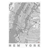 Mapa New York, Hubert Roguski, 30 × 40 cm