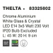 NOVA LUCE nástěnné svítidlo THELTA chromovaný hliník bílé sklo a křišťál E14 2x5W IP20 bez žárov