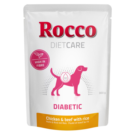 Rocco Diet Care Diabetic kuřecí a hovězí s rýží 300 g - kapsička 24 x 300 g