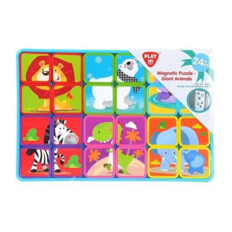 Puzzle magnetické deskové zvířata plast 30x20x1cm 24m+ Teddies