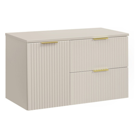 Comad Závěsná skříňka Adele Cashmere s deskou 100 cm kašmírová