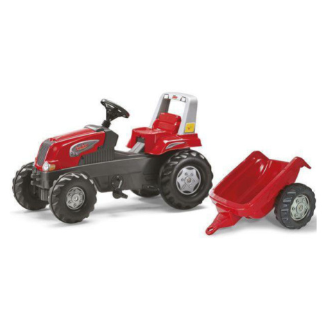Šlapací traktor Rolly Junior s vlečkou červený