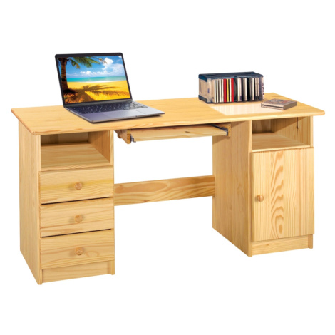 Dřevěný psací stůl TRINITY typ 2, masiv borovice Idea