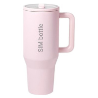 SIM bottle Tumbler termoska se sklopným brčkem 1180 ml Světle růžová barva