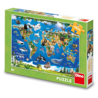 Puzzle 100XL Mapa zvířat