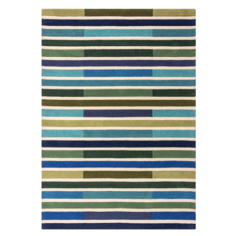 Flair Rugs koberce Ručně všívaný kusový koberec Illusion Piano Green/Multi - 160x230 cm