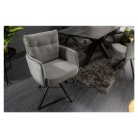 LuxD Designová otočná židle Maddison šedá