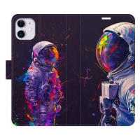 iSaprio Flip pouzdro Neon Astronaut 02 pro iPhone 11