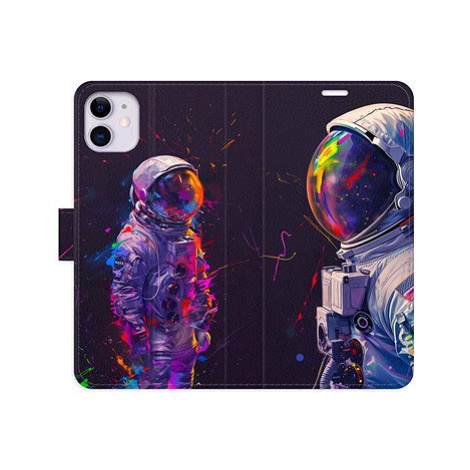 iSaprio Flip pouzdro Neon Astronaut 02 pro iPhone 11