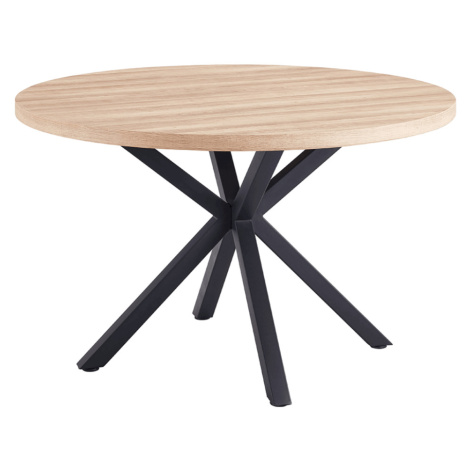 Jedálenský stůl, dub sonoma / čierna, průměr 120 cm, MEDOR Tempo Kondela