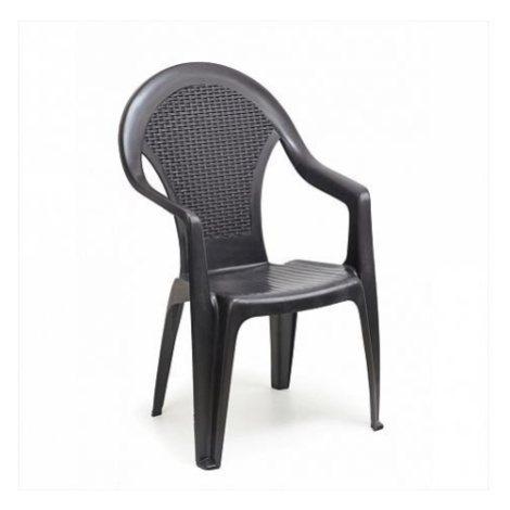 Plastová zahradní židle Giglio antracit FOR LIVING