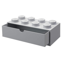 Stolní box LEGO, se zásuvkou, velký (8), šedá - 40211740