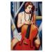 Obrazová reprodukce Woman with Cello, Abel, Catherine, 26.7 × 40 cm