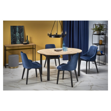 HALMAR Jídelní rozkládací stůl Rigo 102/142 cm dub artisan/černý