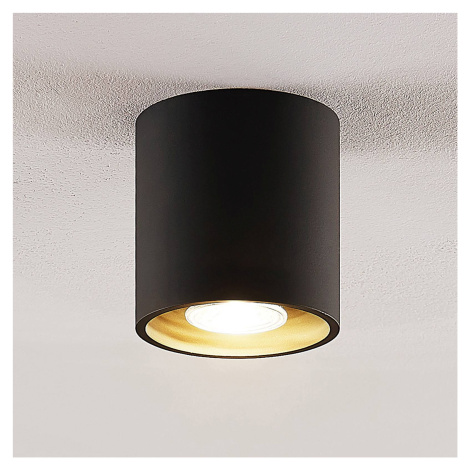 Lindby Lindby Parvin downlight hliník, kulatý, černý