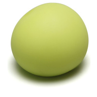Antistresový míček 11 cm svítící ve tmě žlutý
