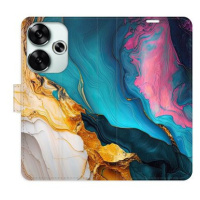 iSaprio Flip pouzdro Colourful Marble pro Poco F6