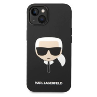 Karl Lagerfeld MagSafe Kompatibilní Kryt Liquid Silicone Karl Head pro iPhone 14 Plus Black