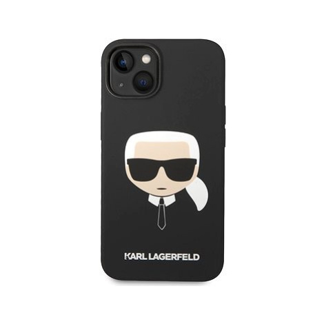 Karl Lagerfeld MagSafe Kompatibilní Kryt Liquid Silicone Karl Head pro iPhone 14 Plus Black