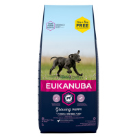 Eukanuba granule, 15 + 3 kg zdarma! - Puppy Large Breed kuřecí