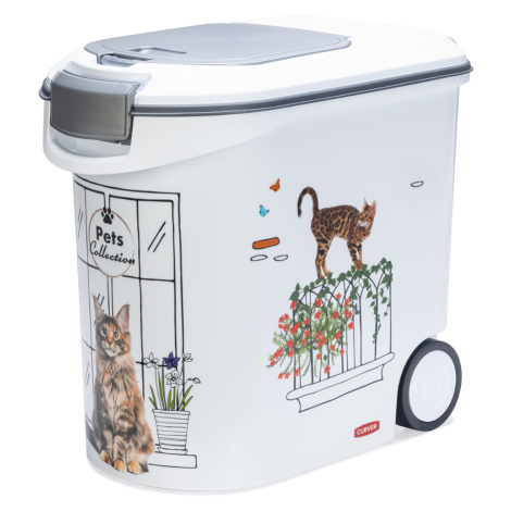Curver zásobník na krmivo pro kočky - Design s balkonem: až 12 kg suchého krmiva (35 litrů)