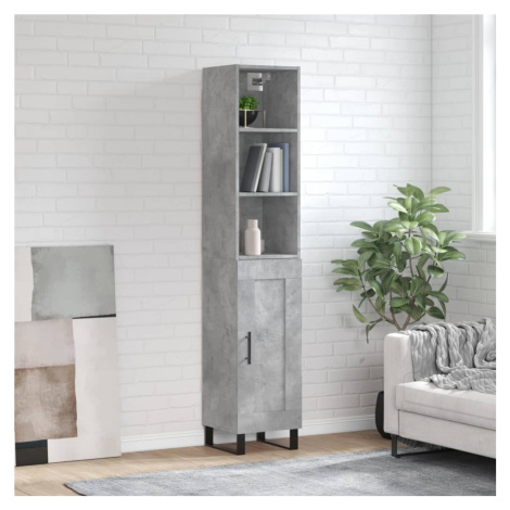 vidaXL Skříň highboard betonově šedá 34,5x34x180 cm kompozitní dřevo