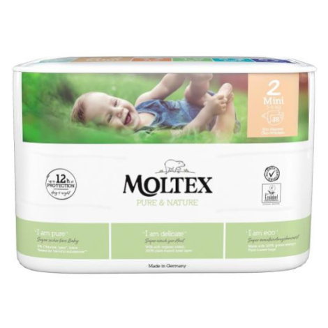 MOLTEX Pure&Nature Pleny jednorázové Mini 3-6 kg, ekonomické balení (4x 38 ks)