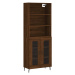 vidaXL Skříň highboard hnědý dub 69,5 x 34 x 180 cm kompozitní dřevo