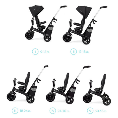 KINDERKRAFT - SELECT Tříkolka Easytwist Black, Premium