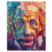 Diamantové malování - ALBERT EINSTEIN V BARVÁCH Rozměr: 40x50 cm, Rámování: vypnuté plátno na rá