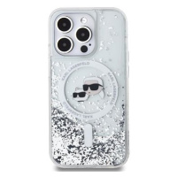 Karl Lagerfeld Liquid Glitter Karl and Choupette Heads MagSafe Zadní Kryt pro iPhone 13 Pro Max 