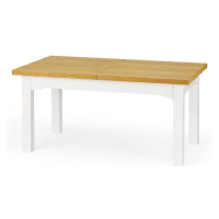 Jídelní stůl Reonaldo rozkládací 160-250x77x90 cm (dub, bílá)