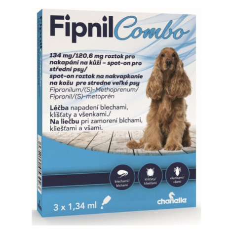 Fipnil Combo 134/120,6mg M Dog Spot-on 3x1,34ml