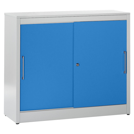 mauser Skříň s posuvnými dveřmi, odkládací skříň se 2 policemi, v x š x h 1040 x 1200 x 420 mm, 