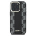 Zadní kryt DKNY PU Leather Checkered Pattern Magsafe pro Apple iPhone 16 Pro, černá