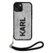 Zadní kryt Karl Lagerfeld Sequins Reversible pro Apple iPhone 15, černá stříbrná