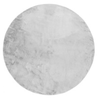 Světle šedý pratelný kulatý koberec ø 100 cm Pelush Grey – Mila Home