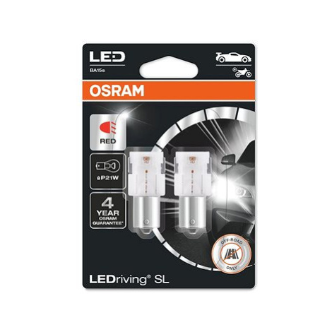 OSRAM LEDriving SL P21W Červená 12V dva kusy v balení