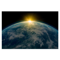 Fotografie Sunrise over planet earth, Image Source, 40 × 26.7 cm