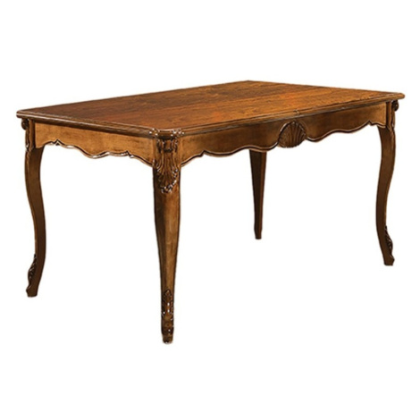 Estila Luxusní klasický jídelní stůl Pasiones obdélníkového tvaru z dřevěného masivu s vyřezávan