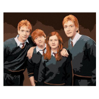 Fred, George, Ron a Ginny Weasleyovi (Harry Potter), 40×50 cm, bez rámu a bez vypnutí plátna