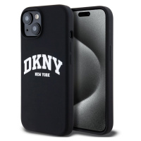 Pouzdro DKNY Liquid Silicone Arch Logo MagSafe zadní kryt Apple iPhone 15 Black