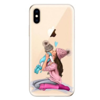 iSaprio Kissing Mom - Brunette and Boy pro iPhone XS