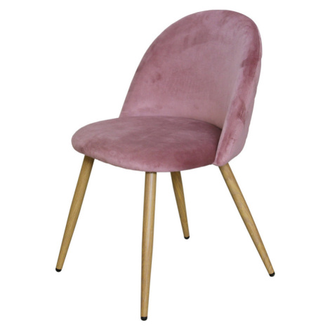 Idea Jídelní židle LAMBDA růžový samet