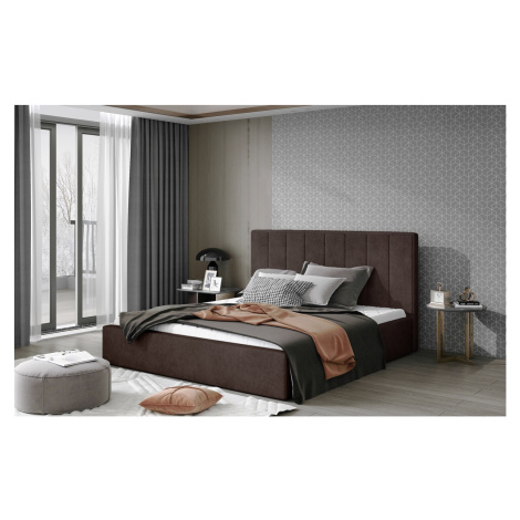 Artelta Manželská postel AUDREY s úložným prostorem | 180 x 200 cm Barva: Hnědá / Dora 28