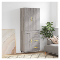 vidaXL Skříň highboard šedá sonoma 69,5 x 34 x 180 cm kompozitní dřevo